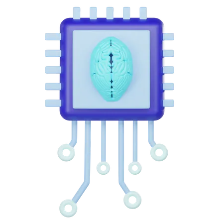 Ai chip  3D Icon