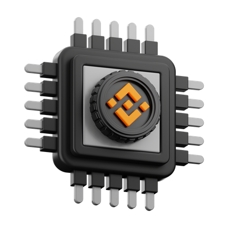Puce Binance  3D Icon