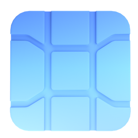 Puce de microprocesseur  3D Icon