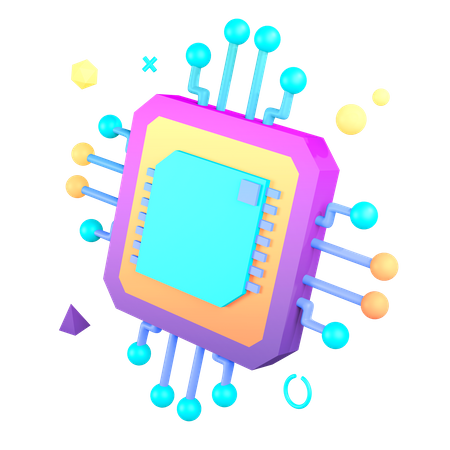 Puce électronique  3D Icon