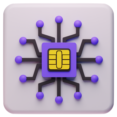 Puce électronique  3D Icon