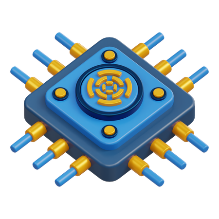 Puce électronique  3D Icon