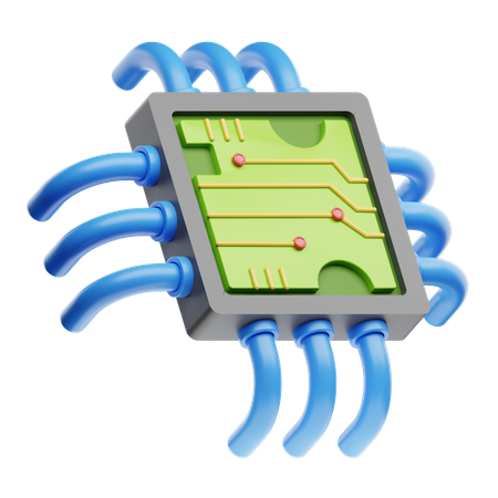 Puce électronique  3D Icon