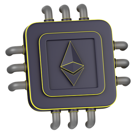 Puce d'Ethereum  3D Icon