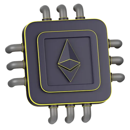 Puce d'Ethereum  3D Icon