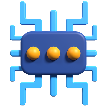 Puce informatique  3D Icon