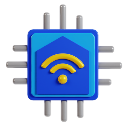 Puce intelligente  3D Icon