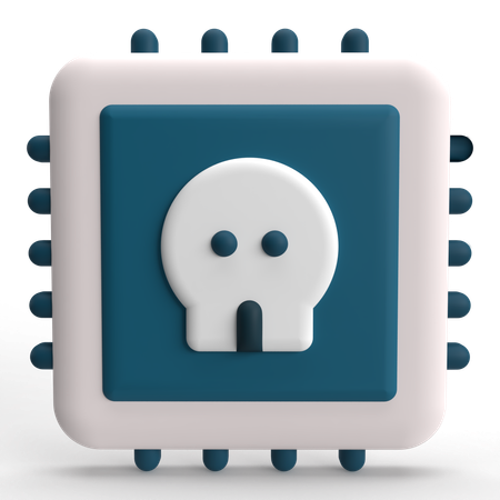 Malware à puce  3D Icon