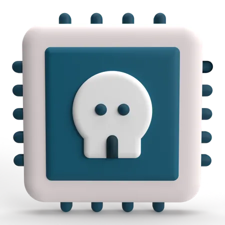 Malware à puce  3D Icon