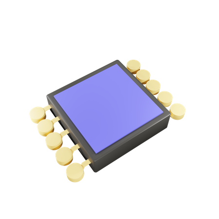 Puce semi-conductrice  3D Icon