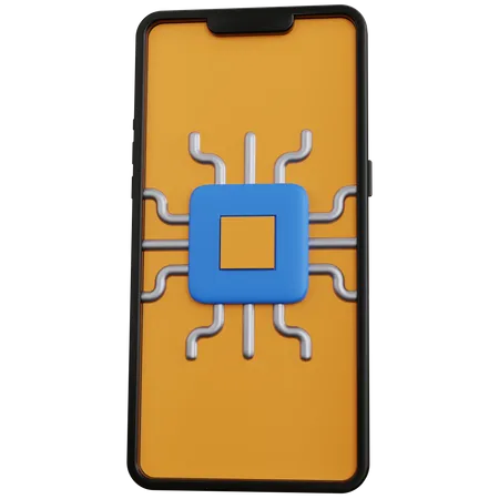 Puce de smartphone  3D Icon