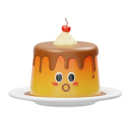 Pudding  3D Illustration