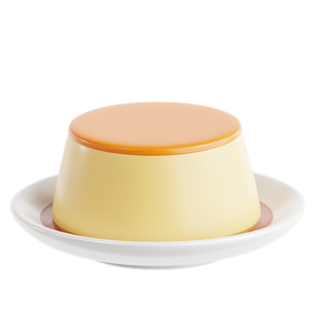 Pudding à la crème  3D Icon