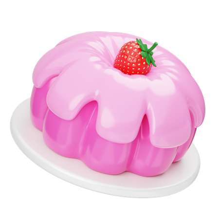 Pouding aux fraises  3D Icon