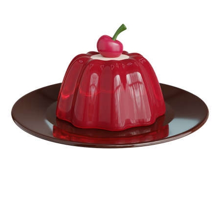 Pudín de cereza  3D Icon