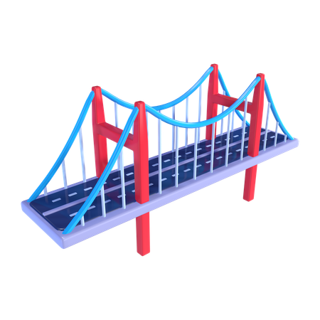 Puente colgante  3D Icon