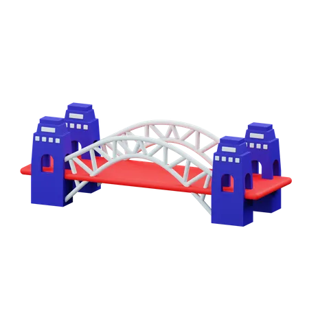 Puente de Harbour en Sidney  3D Illustration
