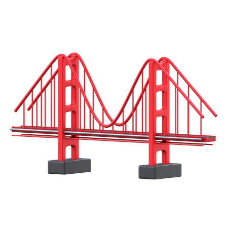 Puente de puerta de oro  3D Icon