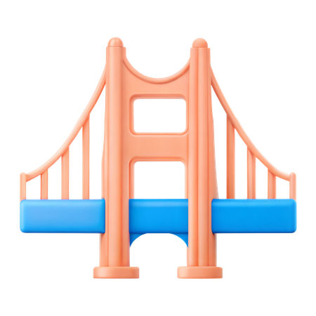 Puente de puerta de oro  3D Icon