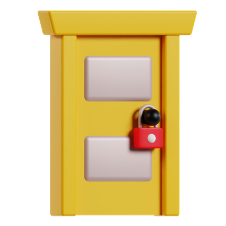 Puerta cerrada  3D Icon