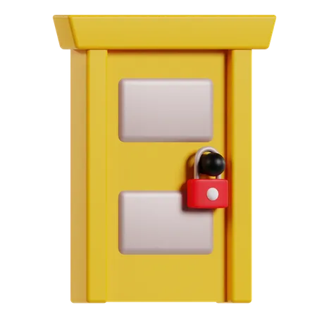 Puerta cerrada  3D Icon