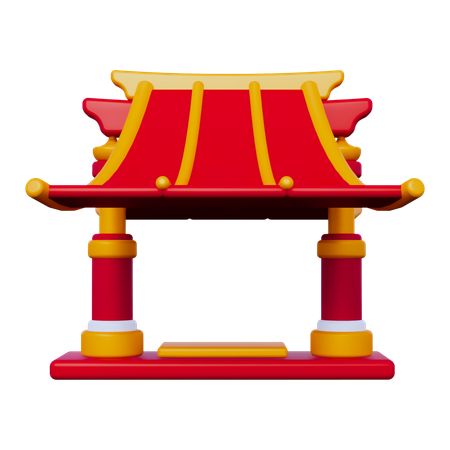 Puerta china  3D Icon