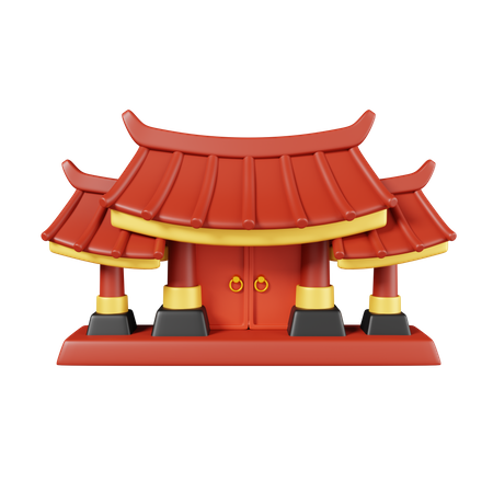 Puerta china  3D Icon