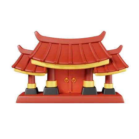 Puerta china  3D Icon