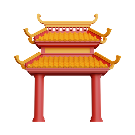 Puerta del barrio chino  3D Icon