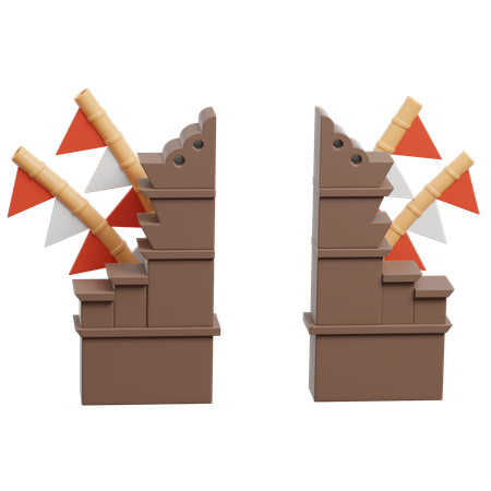 Puerta de handara bali  3D Icon