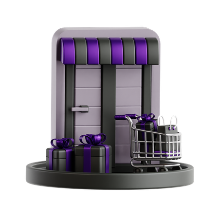 Puerta de la tienda del viernes negro  3D Icon