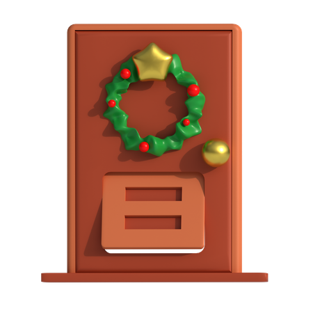 Puerta de navidad  3D Icon