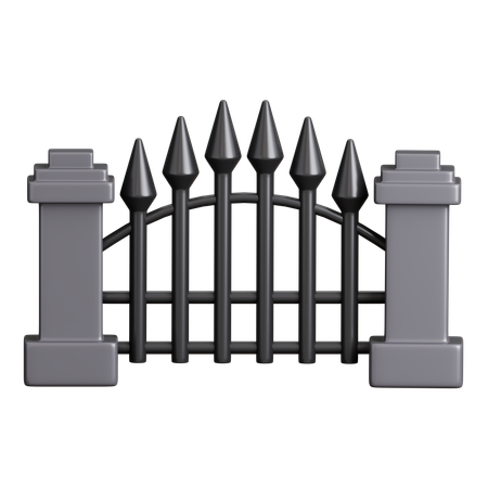 Puerta del cementerio  3D Icon