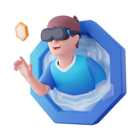 Puerta del metaverso  3D Icon