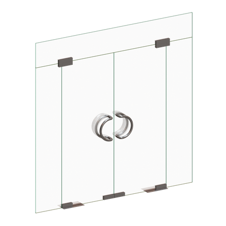 Puerta de doble vidrio  3D Icon