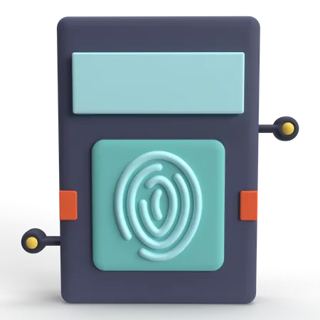 Puerta de huellas dactilares  3D Icon