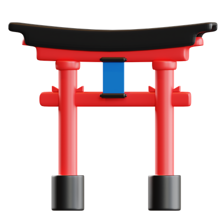 Puerta japonesa  3D Illustration