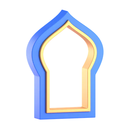 Puerta de la mezquita  3D Illustration