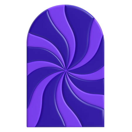 Puerta redondeada con espiral  3D Icon