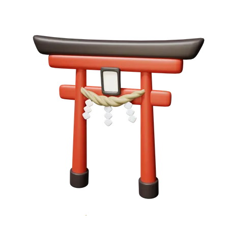 Hito Japones Puerta Torii 3D Icon