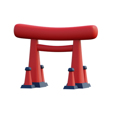 Puerta torii japonesa  3D Illustration