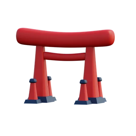 Puerta torii japonesa  3D Illustration