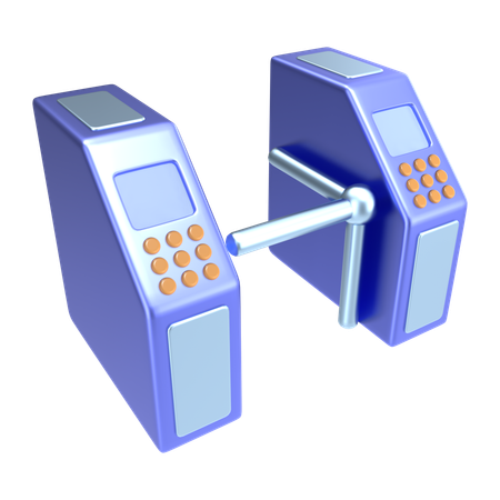 Puertas de venta de billetes de metro  3D Icon