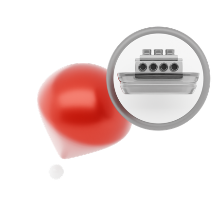 Pasador del puerto  3D Icon