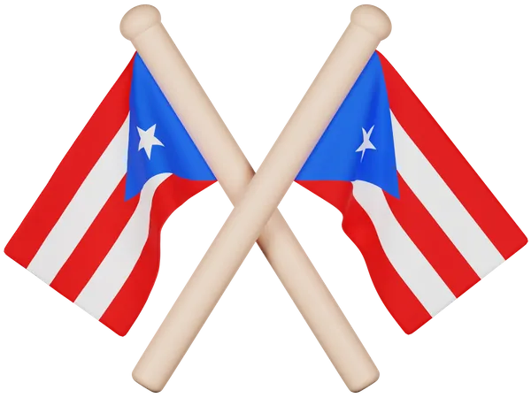 Puerto Rico Flag  3D Icon