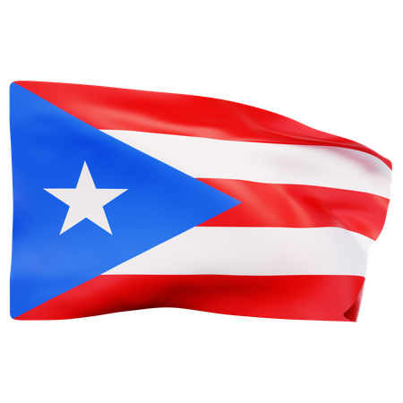 Puerto Rico Flag  3D Icon