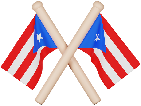 Puerto Rico Flag  3D Icon