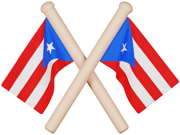 Flagge von Puerto Rico  3D Icon