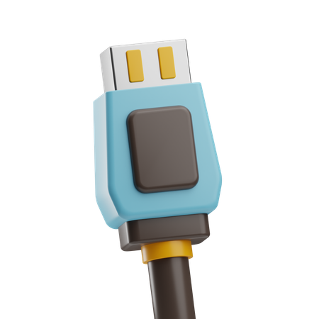 Puerto USB  3D Icon