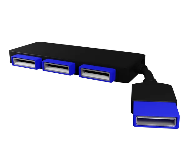 Puertos usb  3D Illustration